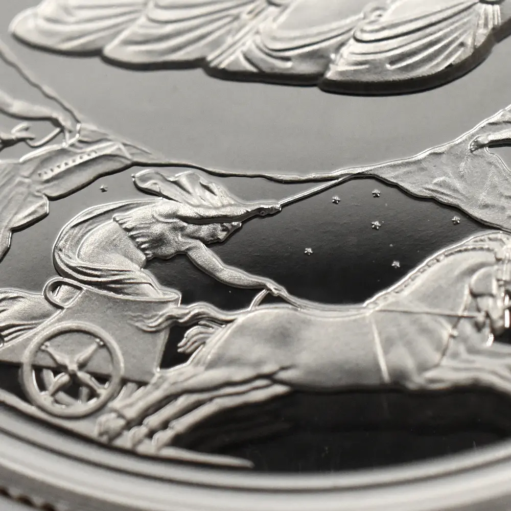 モダンコイン8：7033 イギリス 2024 チャールズ3世 ワーテルロー・メダル - 連合国代表 5ポンド2オンス銀貨 発行即日鑑定品 NGC PF70UC