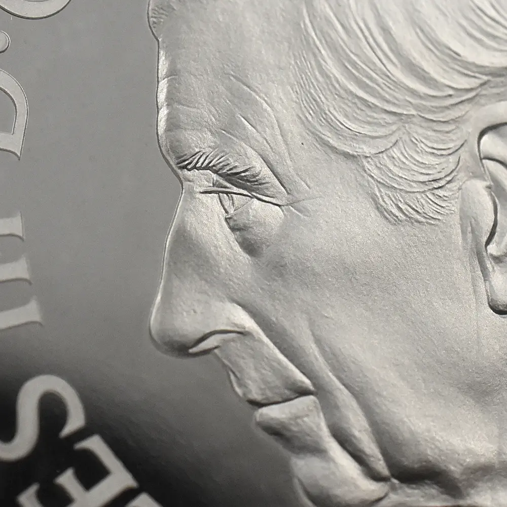 モダンコイン10：7033 イギリス 2024 チャールズ3世 ワーテルロー・メダル - 連合国代表 5ポンド2オンス銀貨 発行即日鑑定品 NGC PF70UC