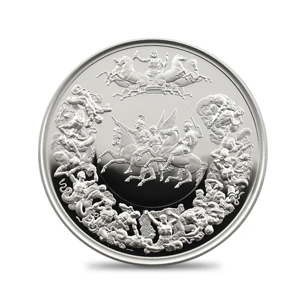 モダンコイン2：5738 2025 チャールズ3世 ワーテルロー・メダル - 勝利 5ポンド2オンス銀貨 ファーストリリース  NGC PF70UC 箱付き