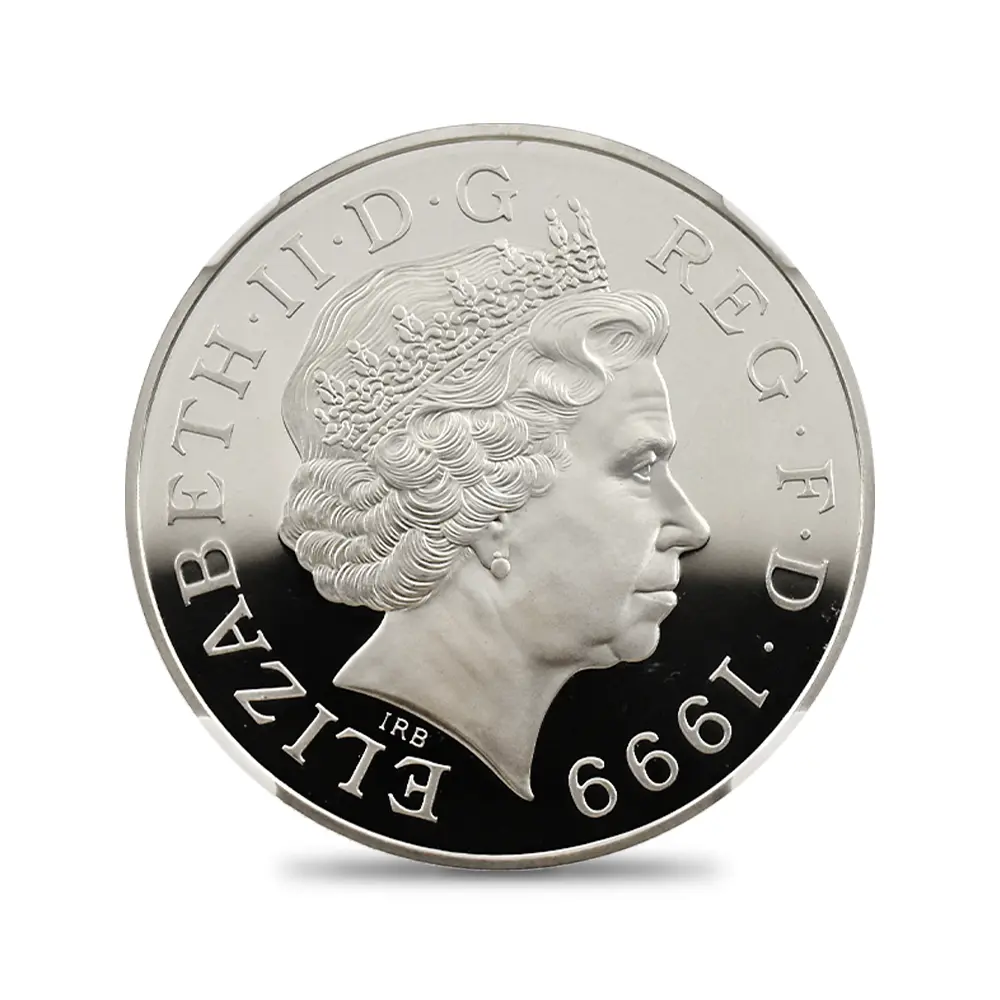 モダンコイン3：7044 イギリス 1999 エリザベス2世 ダイアナ妃追悼記念 5ポンド銀貨 NGC PF69UC 箱付き