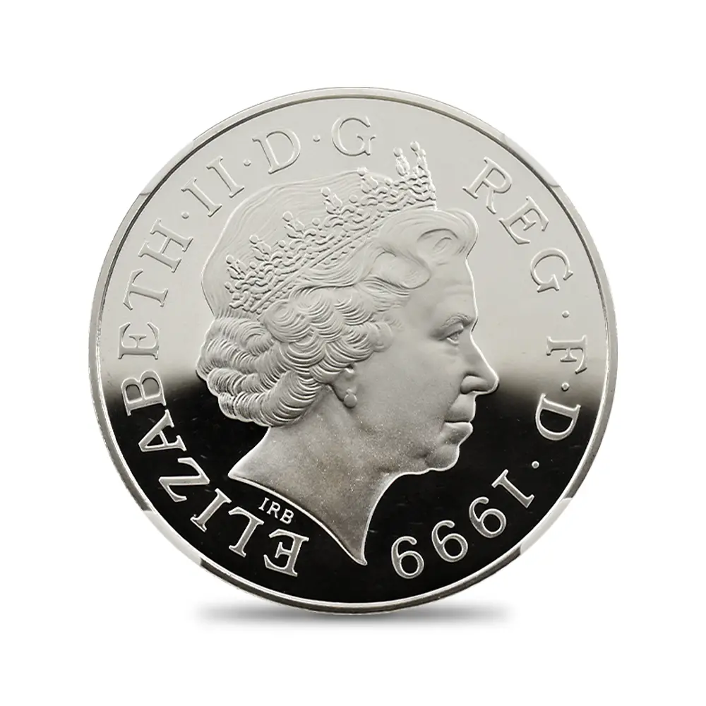 モダンコイン3：7043 イギリス 1999 エリザベス2世 ダイアナ妃追悼記念 5ポンド銀貨 NGC PF69UC 箱付き