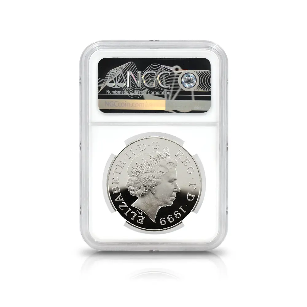 モダンコイン5：7043 イギリス 1999 エリザベス2世 ダイアナ妃追悼記念 5ポンド銀貨 NGC PF69UC 箱付き