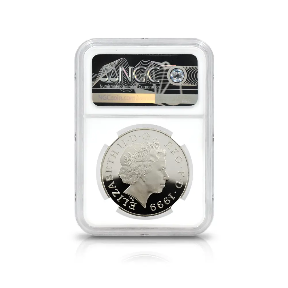 モダンコイン5：7045 イギリス 1999 エリザベス2世 ダイアナ妃追悼記念 5ポンド銀貨 NGC PF69UC 箱付き
