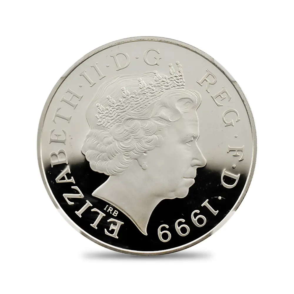 モダンコイン3：7046 イギリス 1999 エリザベス2世 ダイアナ妃追悼記念 5ポンド銀貨 NGC PF69UC 箱付き
