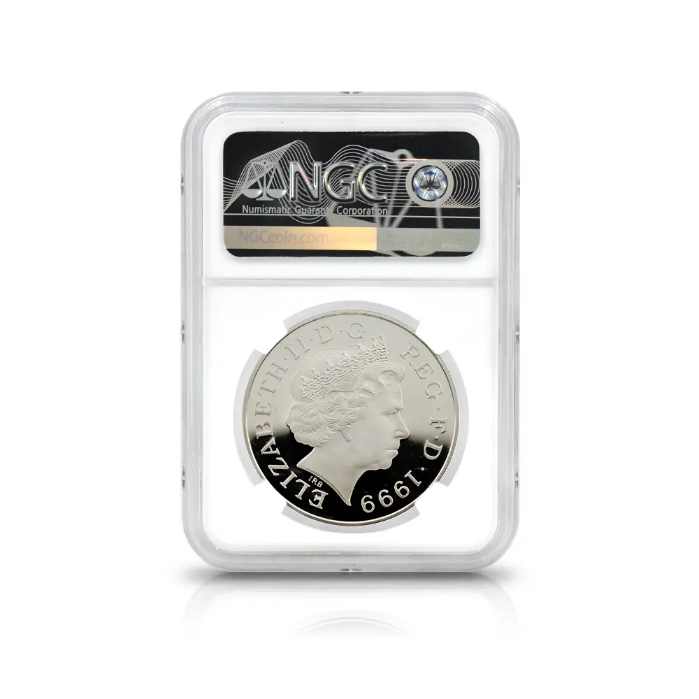 モダンコイン5：7046 イギリス 1999 エリザベス2世 ダイアナ妃追悼記念 5ポンド銀貨 NGC PF69UC 箱付き