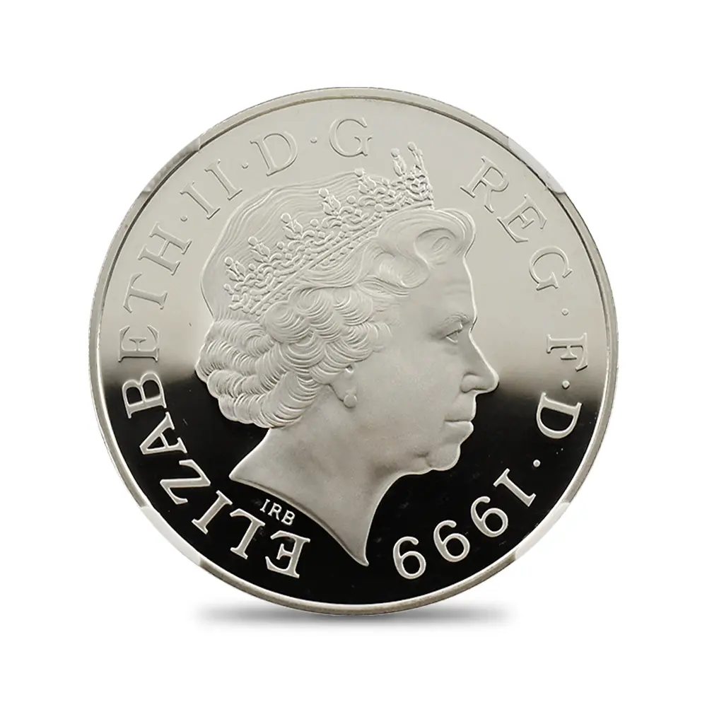 モダンコイン3：7047 イギリス 1999 エリザベス2世 ダイアナ妃追悼記念 5ポンド銀貨 NGC PF69UC 箱付き