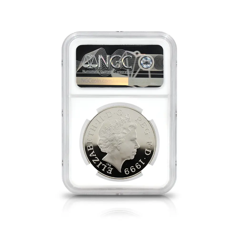 モダンコイン5：7047 イギリス 1999 エリザベス2世 ダイアナ妃追悼記念 5ポンド銀貨 NGC PF69UC 箱付き