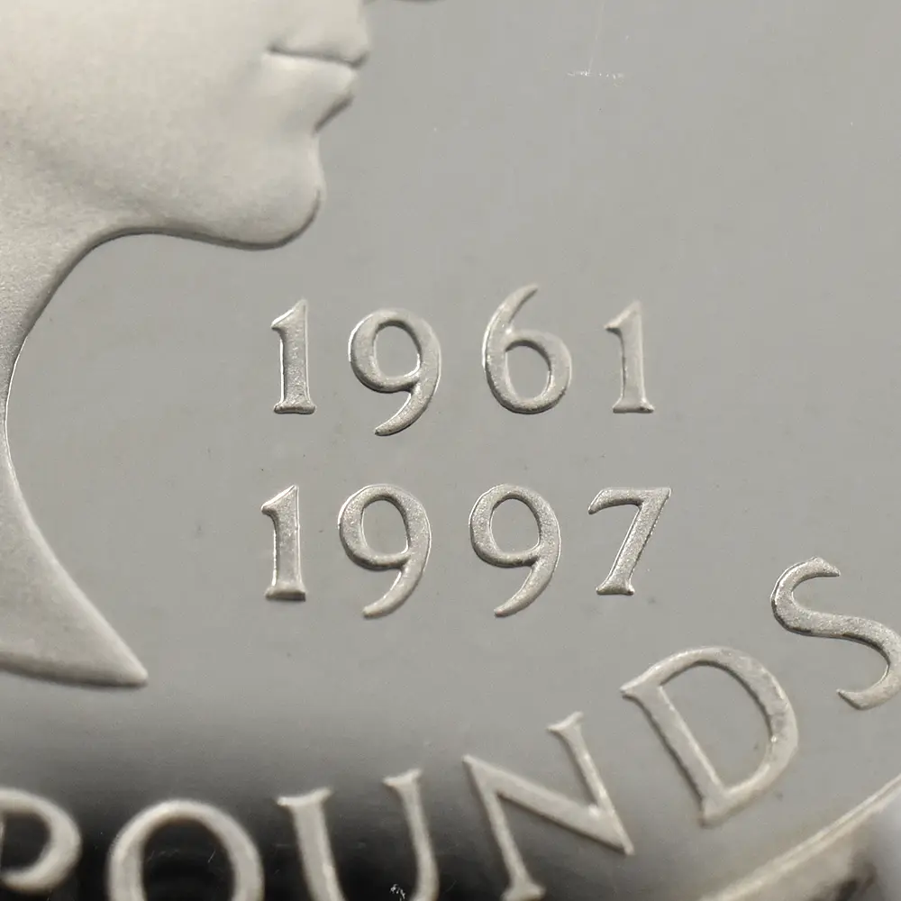 モダンコイン11：7047 イギリス 1999 エリザベス2世 ダイアナ妃追悼記念 5ポンド銀貨 NGC PF69UC 箱付き