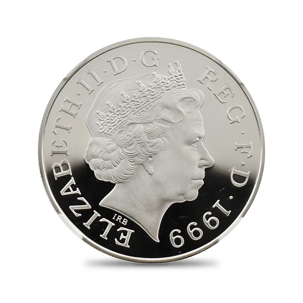 モダンコイン3：7049 イギリス 1999 エリザベス2世 ダイアナ妃追悼記念 5ポンド銀貨 NGC PF69UC 箱付き