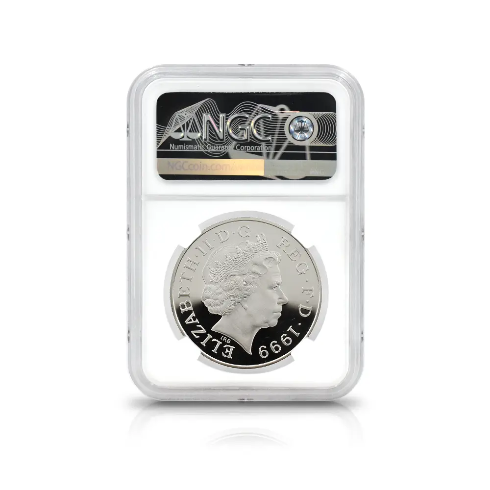 モダンコイン5：7049 イギリス 1999 エリザベス2世 ダイアナ妃追悼記念 5ポンド銀貨 NGC PF69UC 箱付き