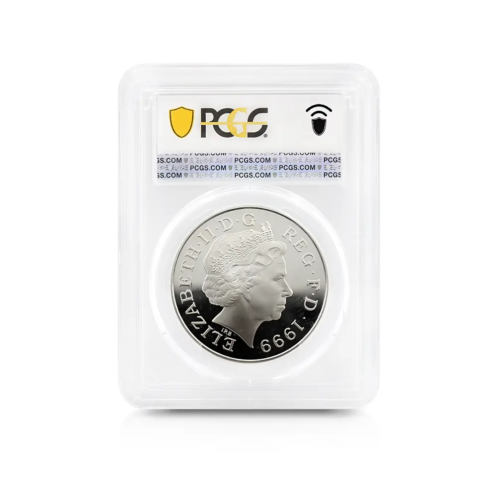 モダンコイン5：7058 イギリス 1999 エリザベス2世 ダイアナ妃追悼記念 5ポンド銀貨 PCGS PR69DC S-L6 箱付き