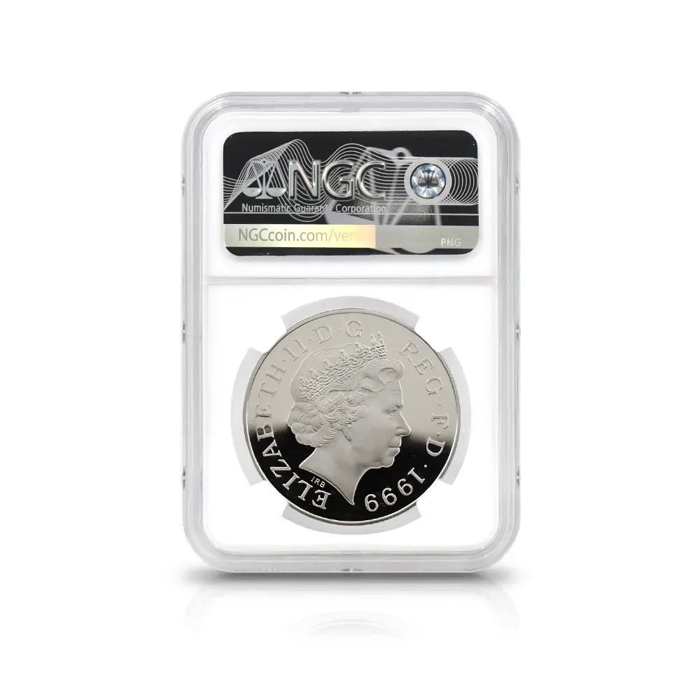 モダンコイン5：7051 イギリス 1999 エリザベス2世 ダイアナ妃追悼記念 5ポンド銀貨 NGC PF69UC