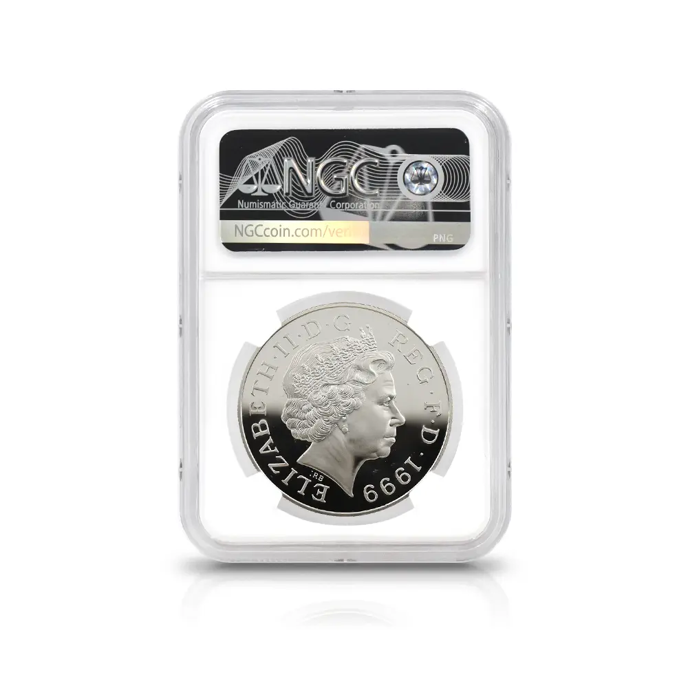 モダンコイン5：7053 イギリス 1999 エリザベス2世 ダイアナ妃追悼記念 5ポンド銀貨 NGC PF69UC