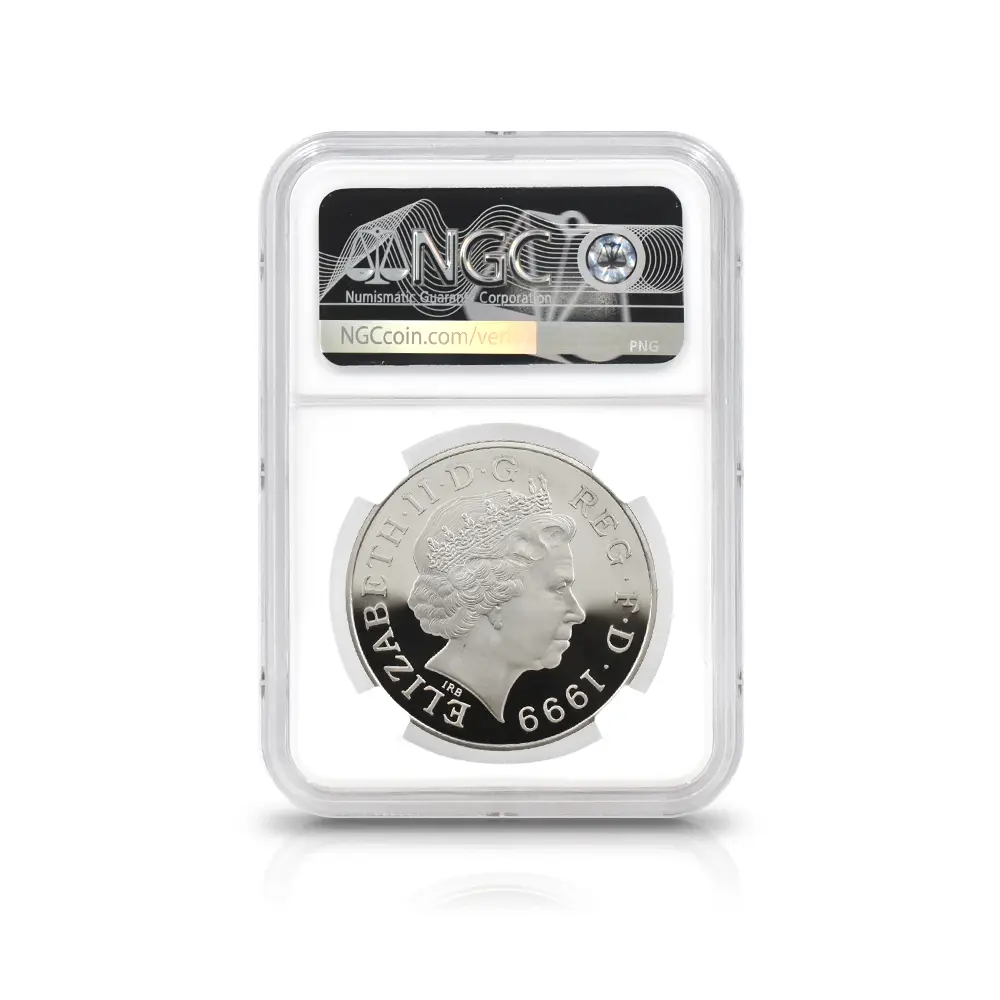 モダンコイン5：7054 イギリス 1999 エリザベス2世 ダイアナ妃追悼記念 5ポンド銀貨 NGC PF69UC