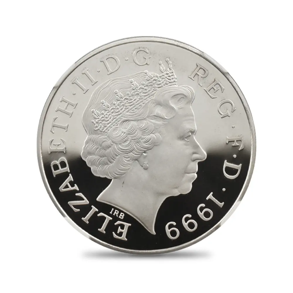 モダンコイン3：7054 イギリス 1999 エリザベス2世 ダイアナ妃追悼記念 5ポンド銀貨 NGC PF69UC