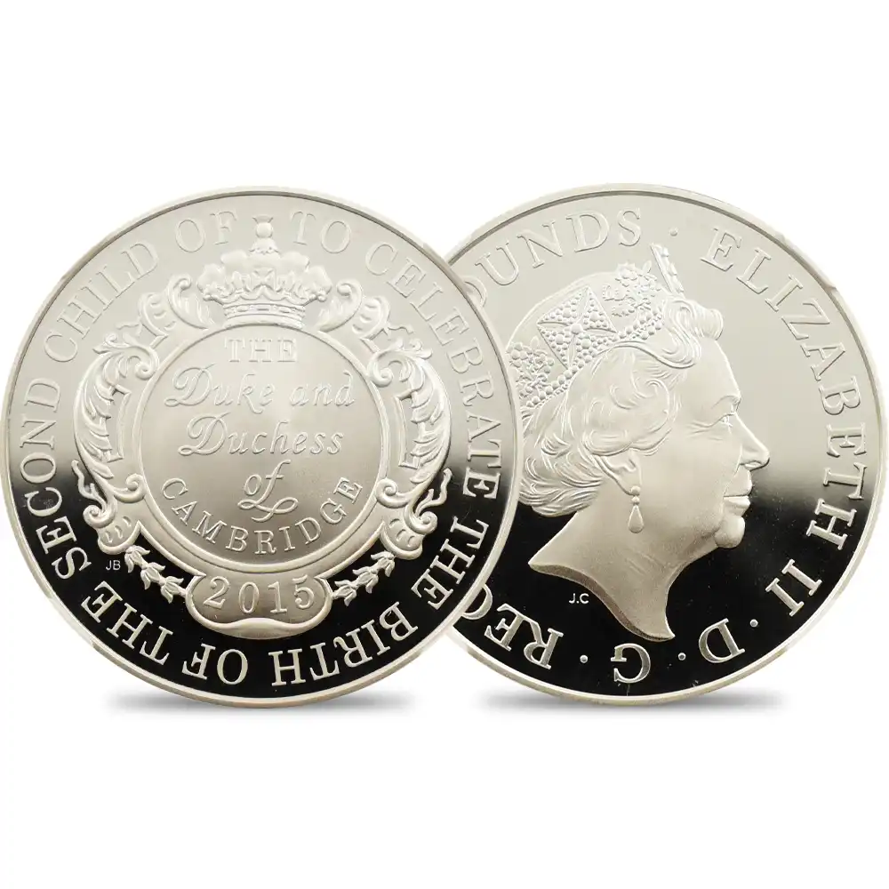 モダンコイン1：4357 2015 エリザベス2世 シャーロット王女誕生記念 5ポンド銀貨 NGC GEM PROOF