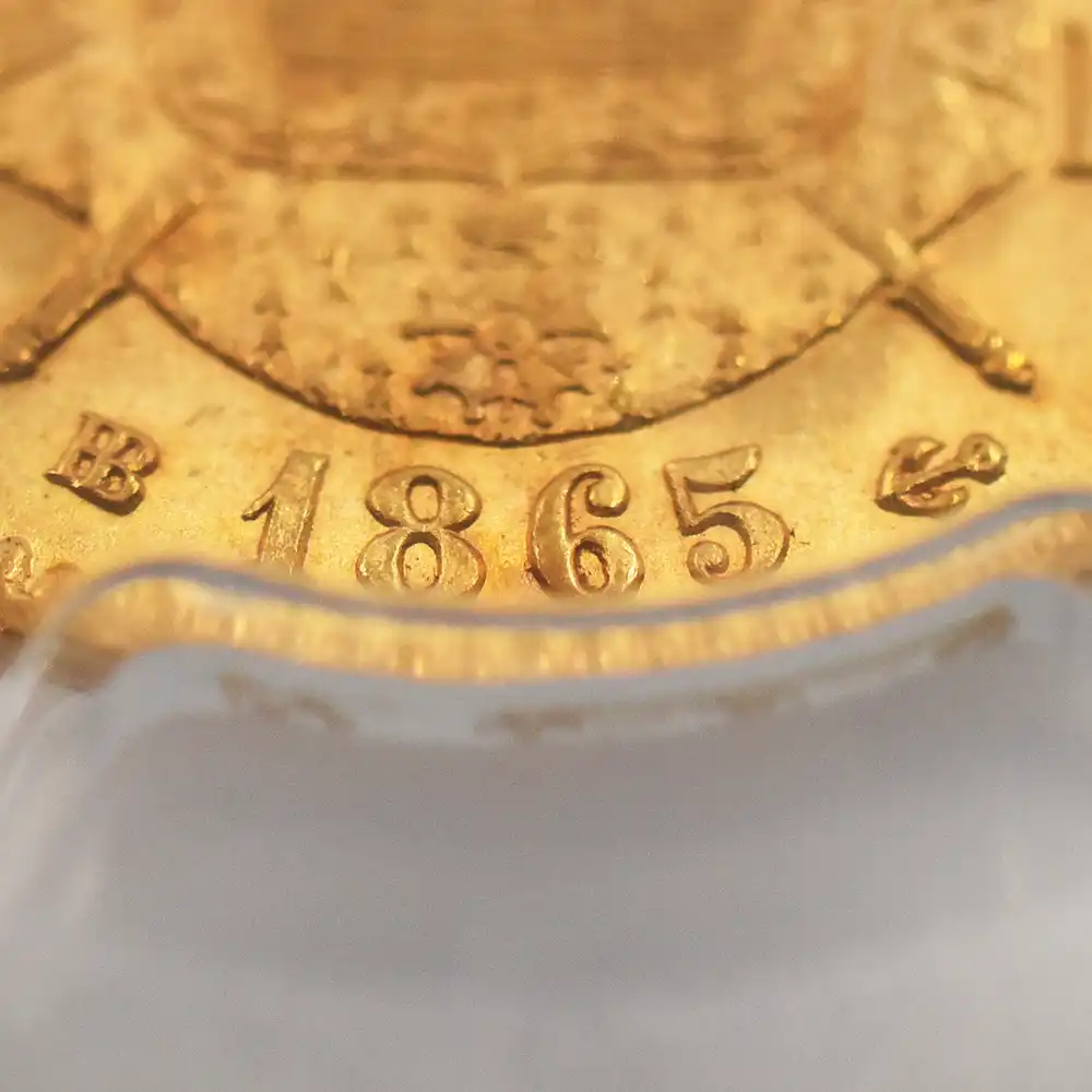 アンティークコイン11：4358 フランス 1865BB ナポレオン3世 20フラン金貨 PCGS MS64