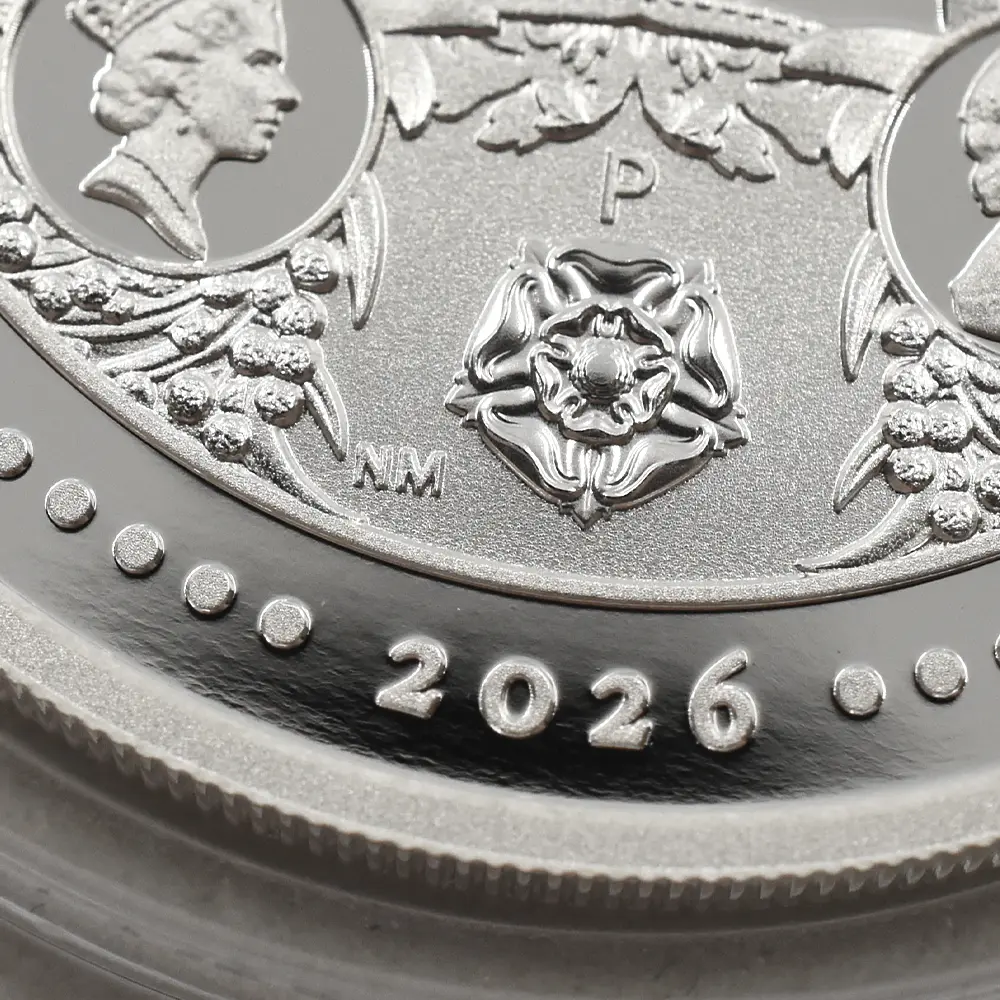 モダンコイン11：7037 オーストラリア 2026 チャールズ3世 エリザベス2世生誕100周年記念 1ドル1オンス プルーフ銀貨 未鑑定 箱付き