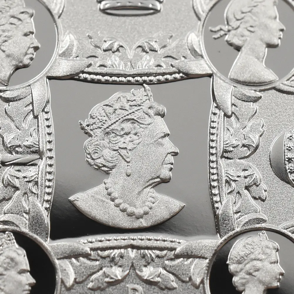 モダンコイン8：7037 オーストラリア 2026 チャールズ3世 エリザベス2世生誕100周年記念 1ドル1オンス プルーフ銀貨 未鑑定 箱付き