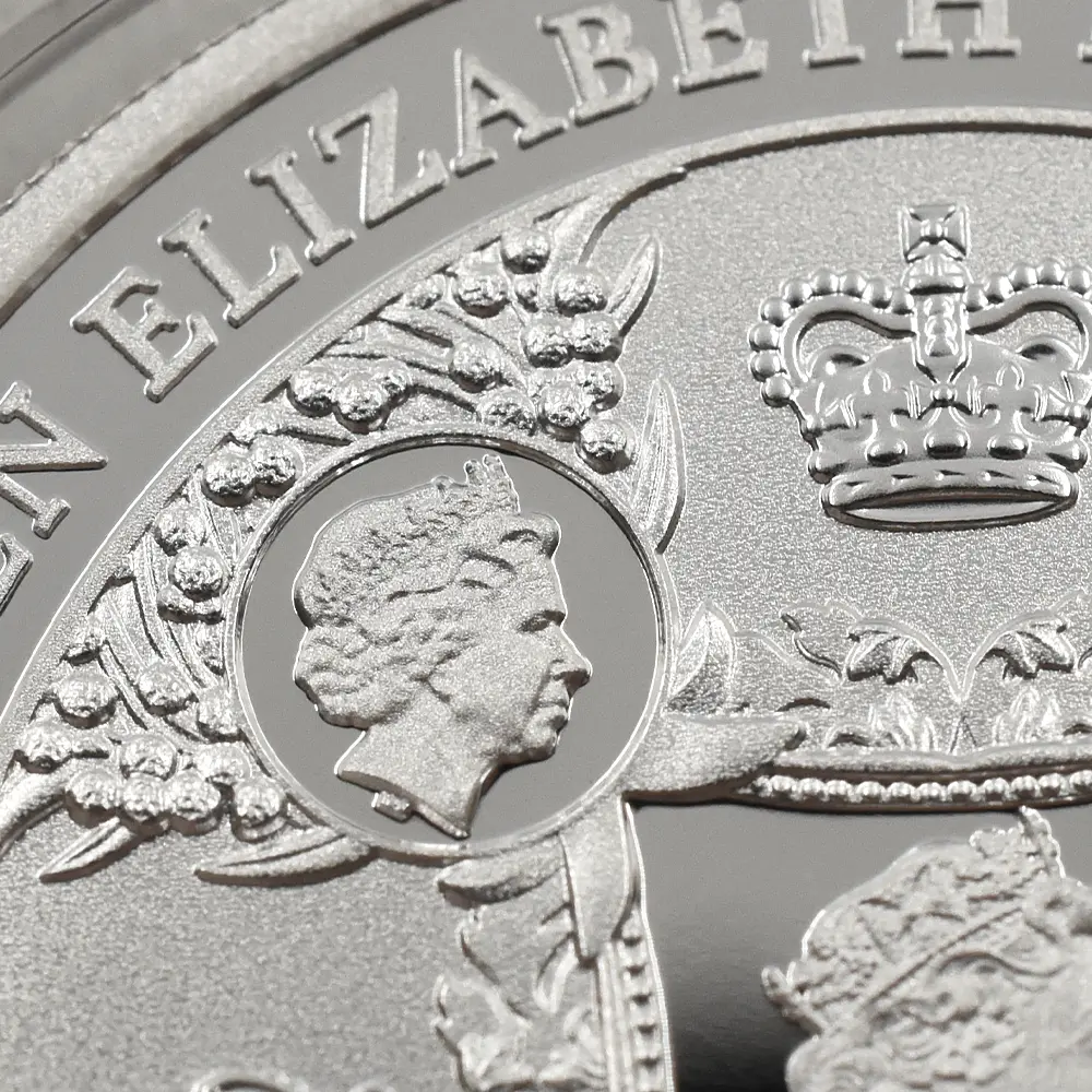 モダンコイン9：7037 オーストラリア 2026 チャールズ3世 エリザベス2世生誕100周年記念 1ドル1オンス プルーフ銀貨 未鑑定 箱付き