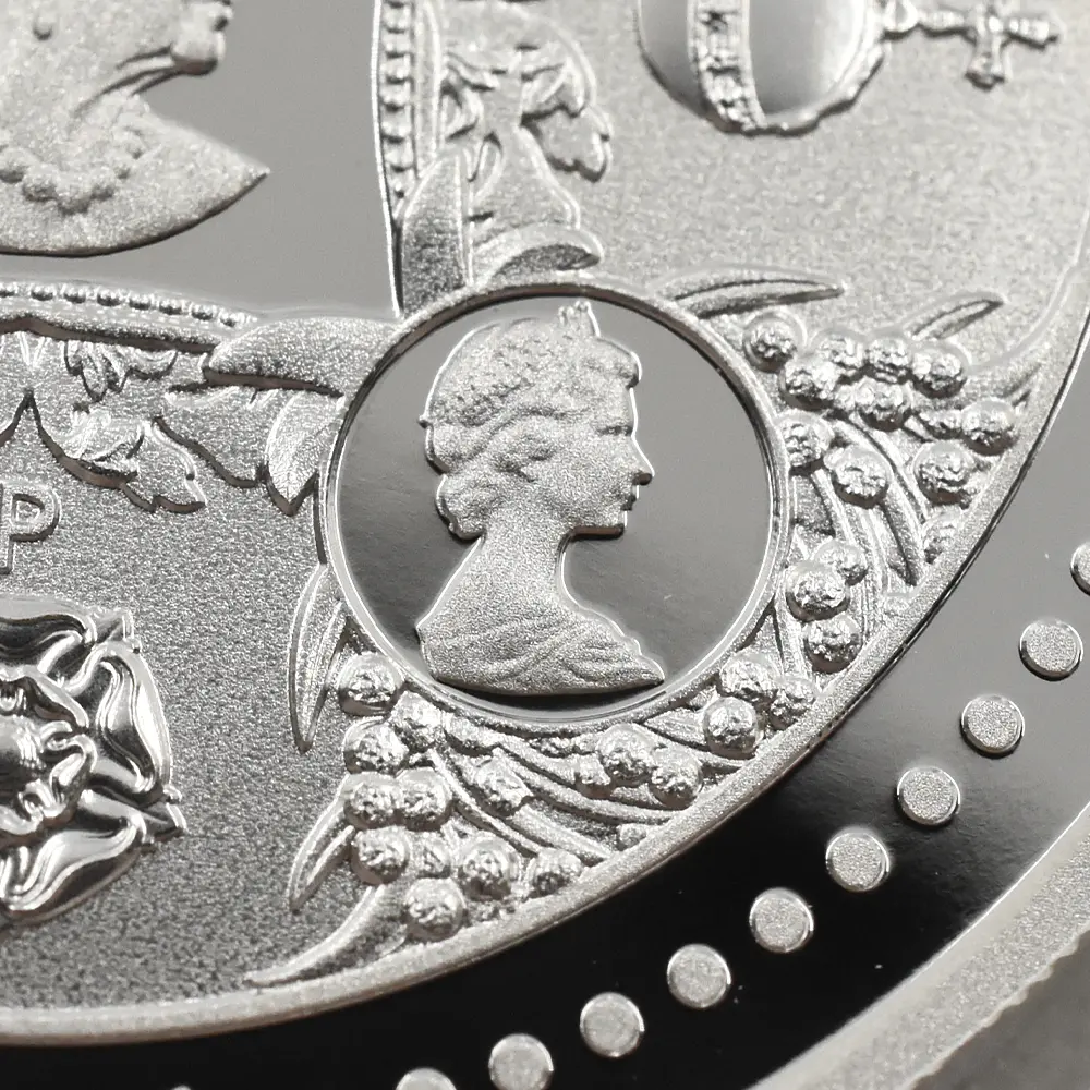 モダンコイン10：7037 オーストラリア 2026 チャールズ3世 エリザベス2世生誕100周年記念 1ドル1オンス プルーフ銀貨 未鑑定 箱付き