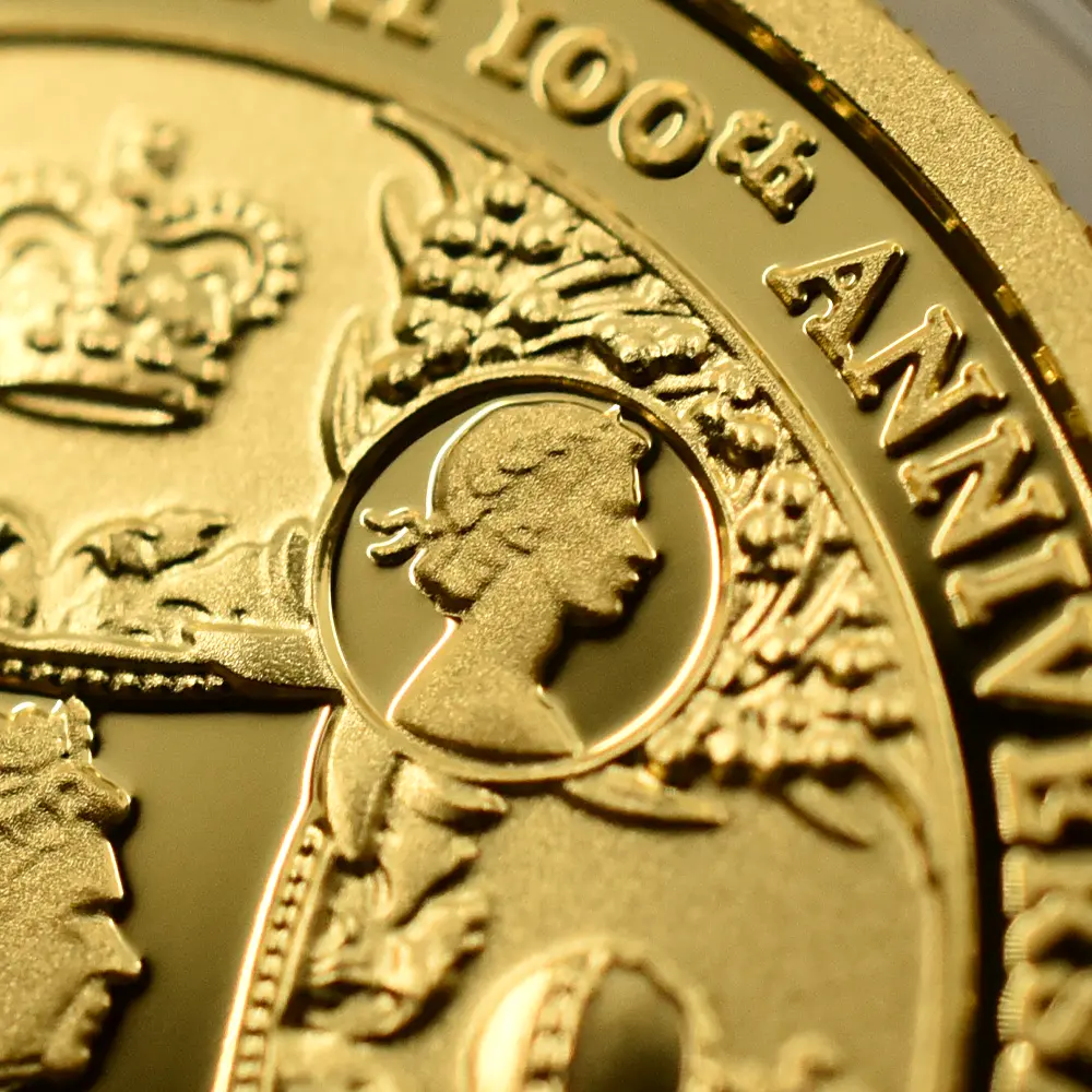 モダンコイン6:7039 オーストラリア 2026 チャールズ3世 エリザベス2世生誕100周年記念 25ドル1/4オンス プルーフ金貨 未鑑定 箱付き