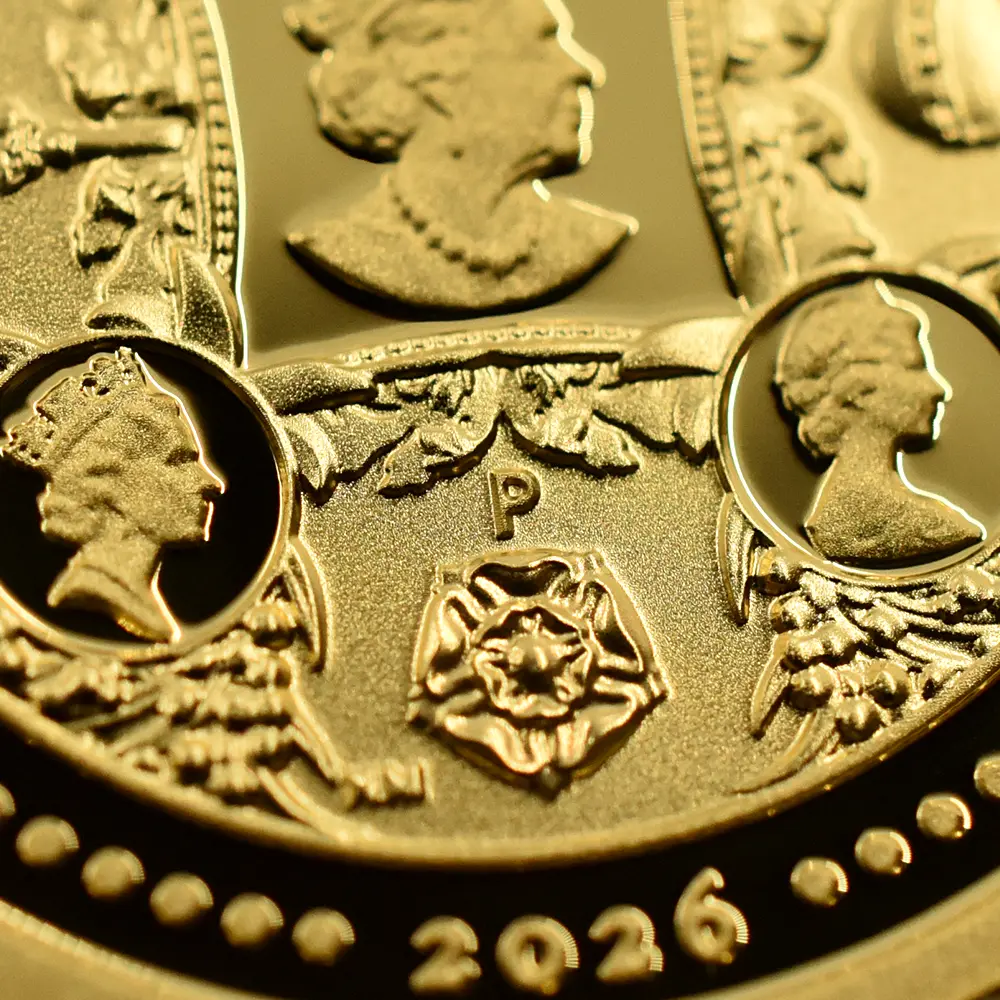 モダンコイン9:7039 オーストラリア 2026 チャールズ3世 エリザベス2世生誕100周年記念 25ドル1/4オンス プルーフ金貨 未鑑定 箱付き