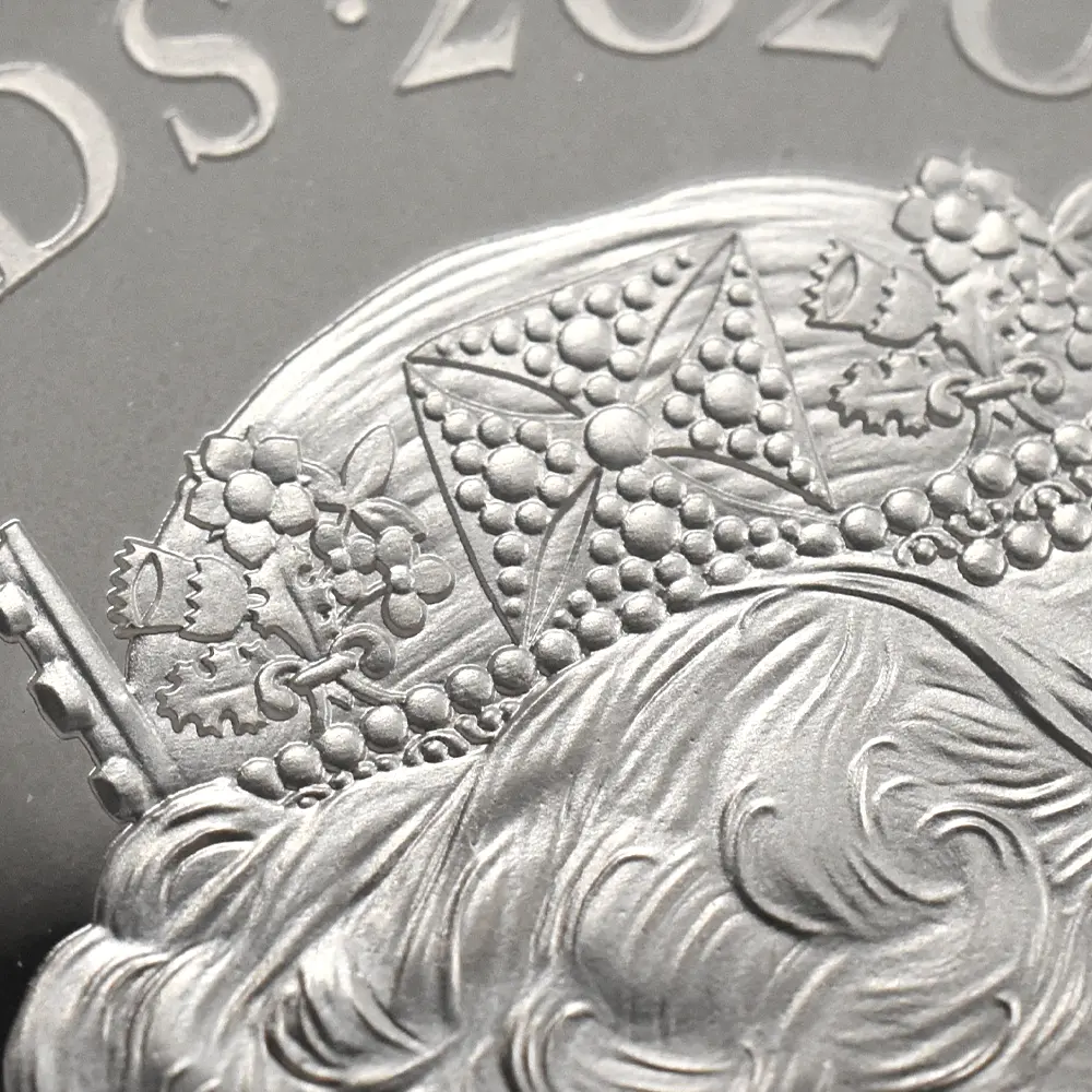 モダンコイン10:7064 イギリス 2020 エリザベス2世 スリーグレーセス 5ポンド2オンス銀貨 ファーストリリース NGC PF70UC