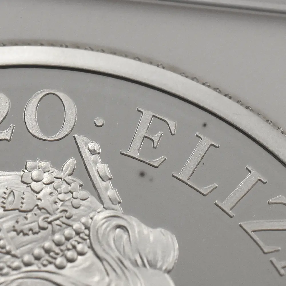 モダンコイン10：7065 イギリス 2020 エリザベス2世 スリーグレーセス 5ポンド2オンス銀貨 ファーストリリース NGC PF70UC