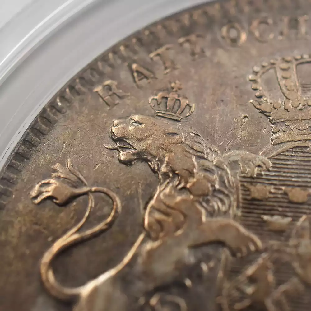 アンティークコイン11：2837 スウェーデン 1856ST オスカル1世 リクスダラー・スペーシー銀貨 PCGS XF40