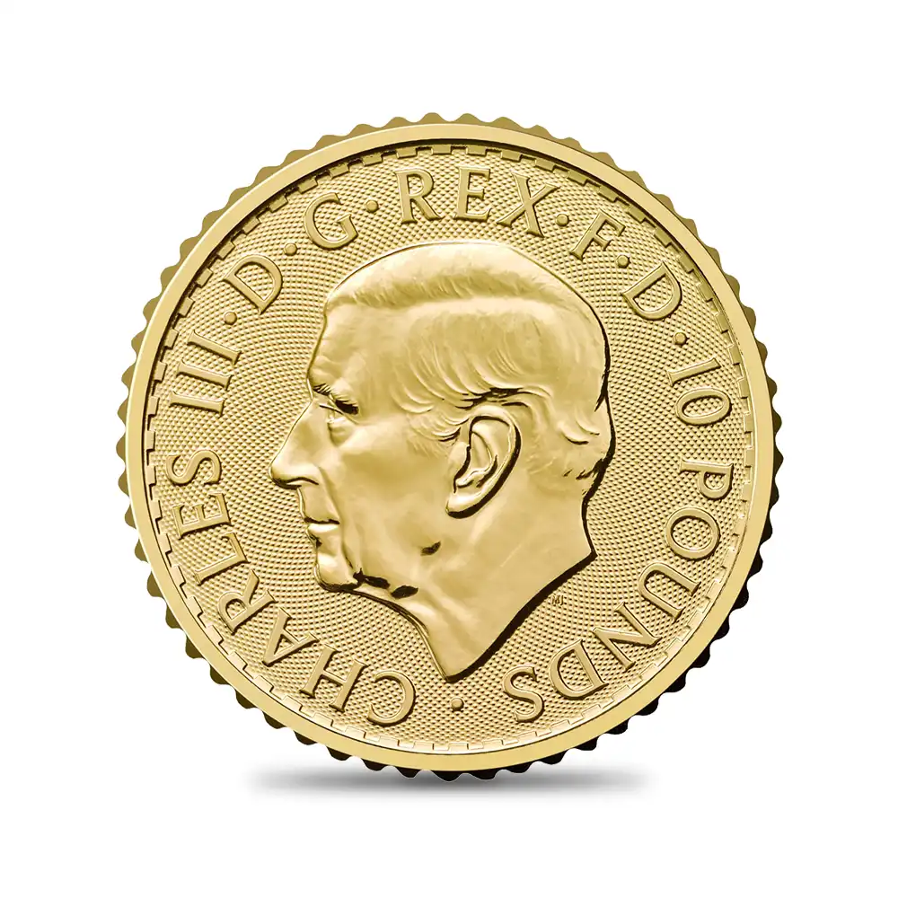 地金型3:7080 イギリス 2026 チャールズ3世 ブリタニア 10ポンド 1/10オンス 金貨 【1枚】(ブリスターパック付き)