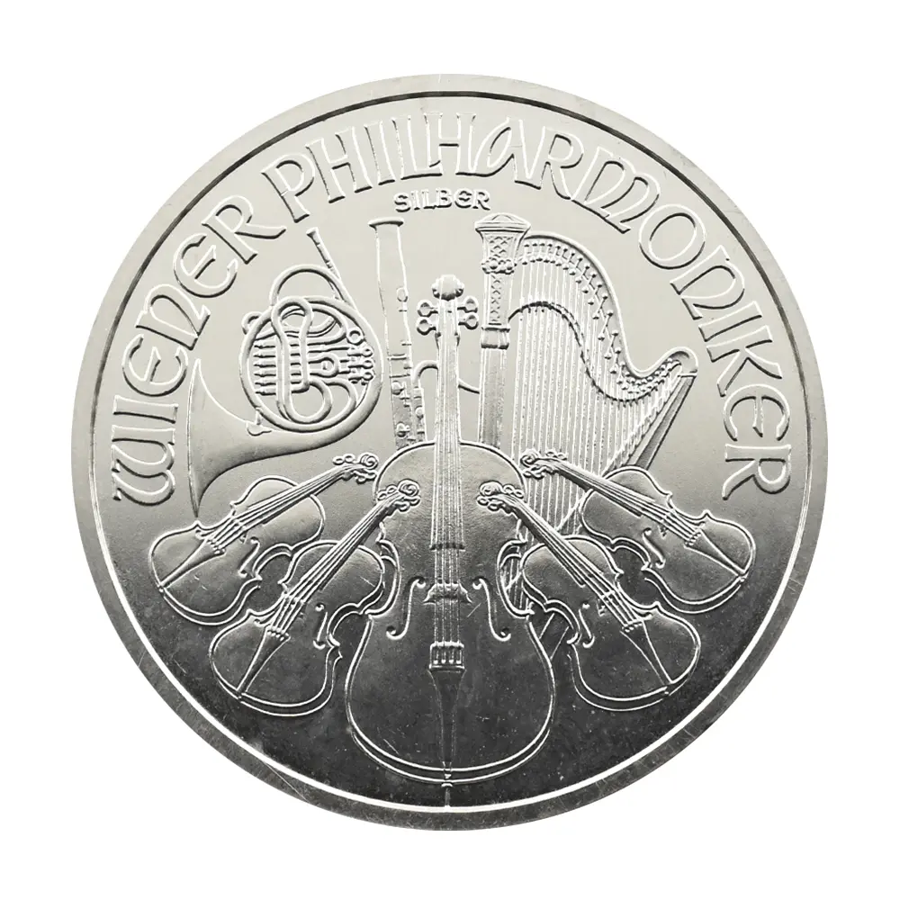 地金型2:7060 オーストリア 2013 ウィーンフィル 1.5ユーロ 1オンス 銀貨 【1枚】 (コインケース付き)