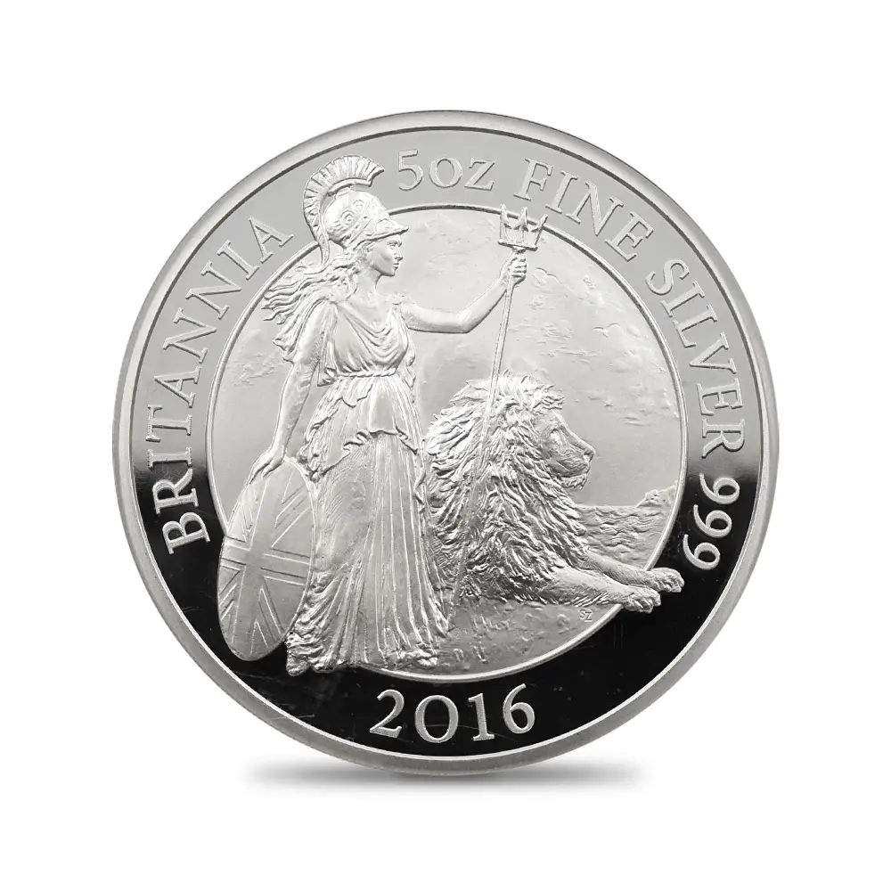 モダンコイン2:7083 イギリス 2016 エリザベス2世 ブリタニア 10ポンド5オンス銀貨 ファースト250ストラック NGC PF70UC 付属品付き