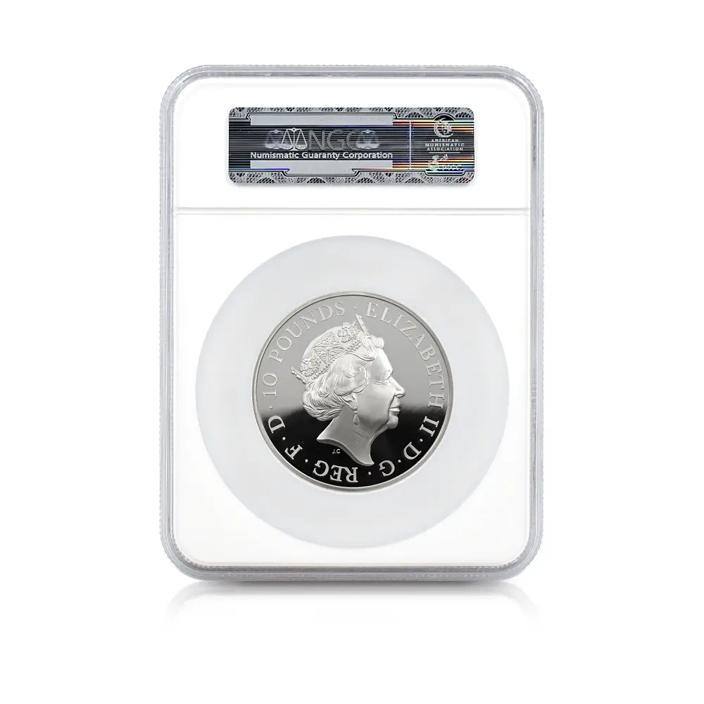 モダンコイン5:7083 イギリス 2016 エリザベス2世 ブリタニア 10ポンド5オンス銀貨 ファースト250ストラック NGC PF70UC 付属品付き