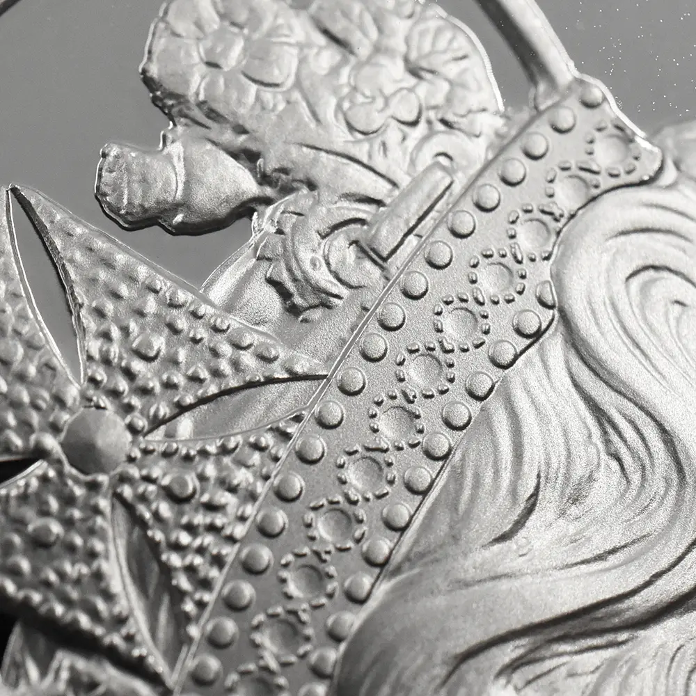 モダンコイン13：7090 イギリス 2015 エリザベス2世 最長在位記念 10ポンド5オンス銀貨 ファースト500ストラック NGC PF70UC 箱付き