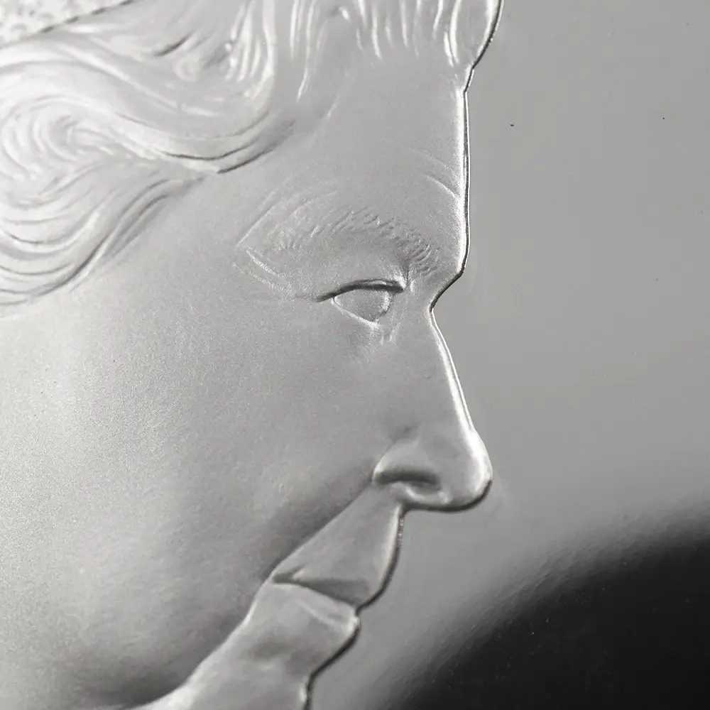 モダンコイン14：7090 イギリス 2015 エリザベス2世 最長在位記念 10ポンド5オンス銀貨 ファースト500ストラック NGC PF70UC 箱付き