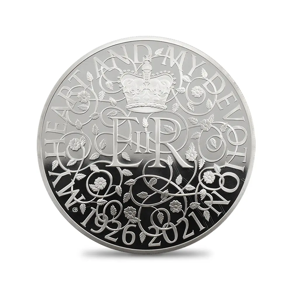 モダンコイン2:7089 イギリス 2021 エリザベス2世 女王生誕95周年記念 10ポンド5オンス銀貨 NGC PF70UC 箱付き