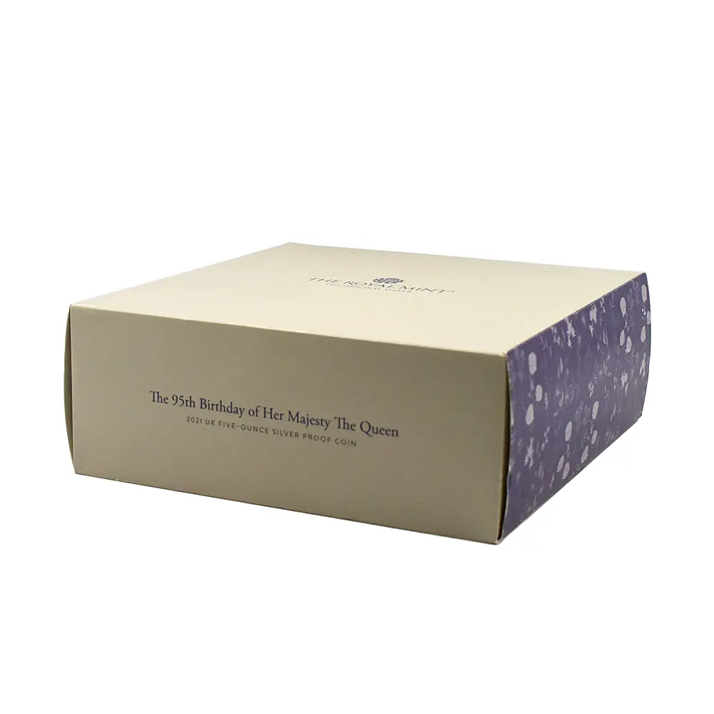 モダンコイン6:7089 イギリス 2021 エリザベス2世 女王生誕95周年記念 10ポンド5オンス銀貨 NGC PF70UC 箱付き