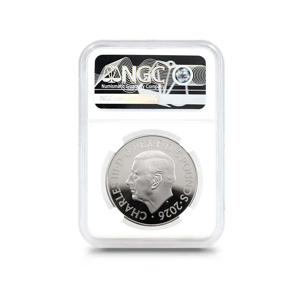 モダンコイン5：7088 イギリス 2026 チャールズ3世 ヴィクトリア女王没後125周年記念 女王の生涯 5ポンド銀貨 ファーストリリース NGC PF70UC チャールズ3世ラベル 箱付き