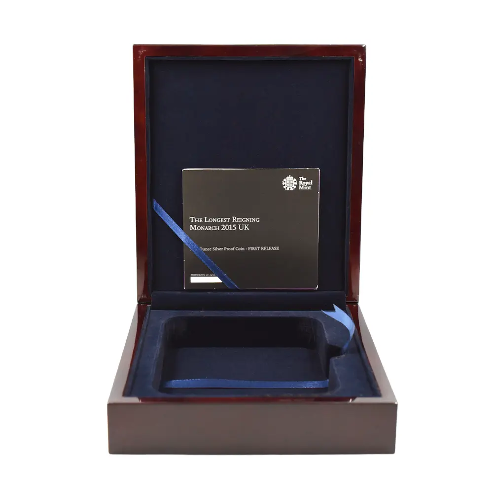 モダンコイン7:7095 イギリス 2015 エリザベス2世 最長在位記念 10ポンド5オンス銀貨 ファースト500ストラック NGC PF69UC 付属品付き