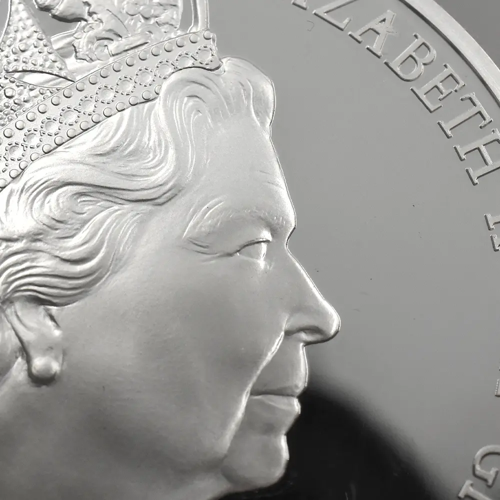 モダンコイン11:7095 イギリス 2015 エリザベス2世 最長在位記念 10ポンド5オンス銀貨 ファースト500ストラック NGC PF69UC 付属品付き