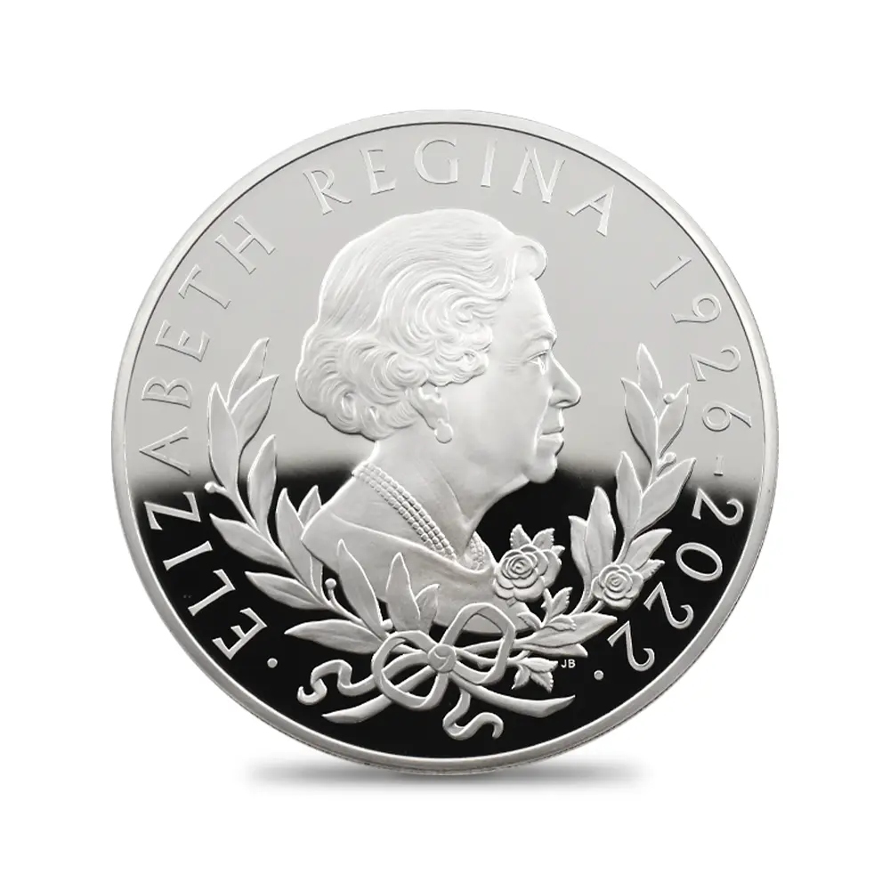 モダンコイン2:7093 イギリス 2022 チャールズ3世 エリザベス2世追悼記念 10ポンド5オンス銀貨 発行即日鑑定品 NGC PF70UC 箱付き