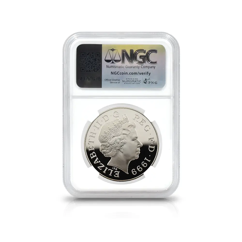 モダンコイン5:7097 1999 エリザベス2世 ダイアナ妃追悼記念 5ポンド銀貨 NGC PF69UC 箱付き
