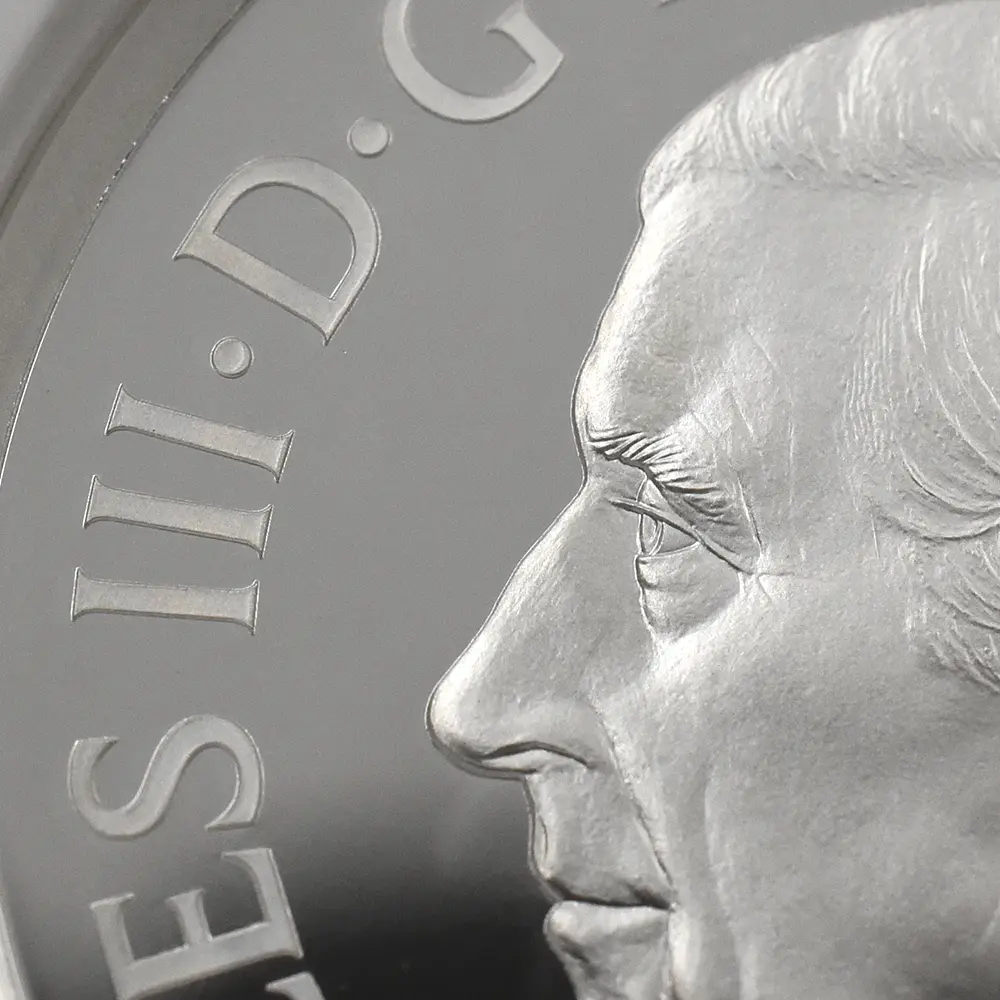 モダンコイン12:7098 イギリス 2024 チャールズ3世 ピストルッチ作聖ジョージ竜退治 5ポンド2オンスプルーフ銀貨 ファーストリリース NGC PF70UC 箱付き