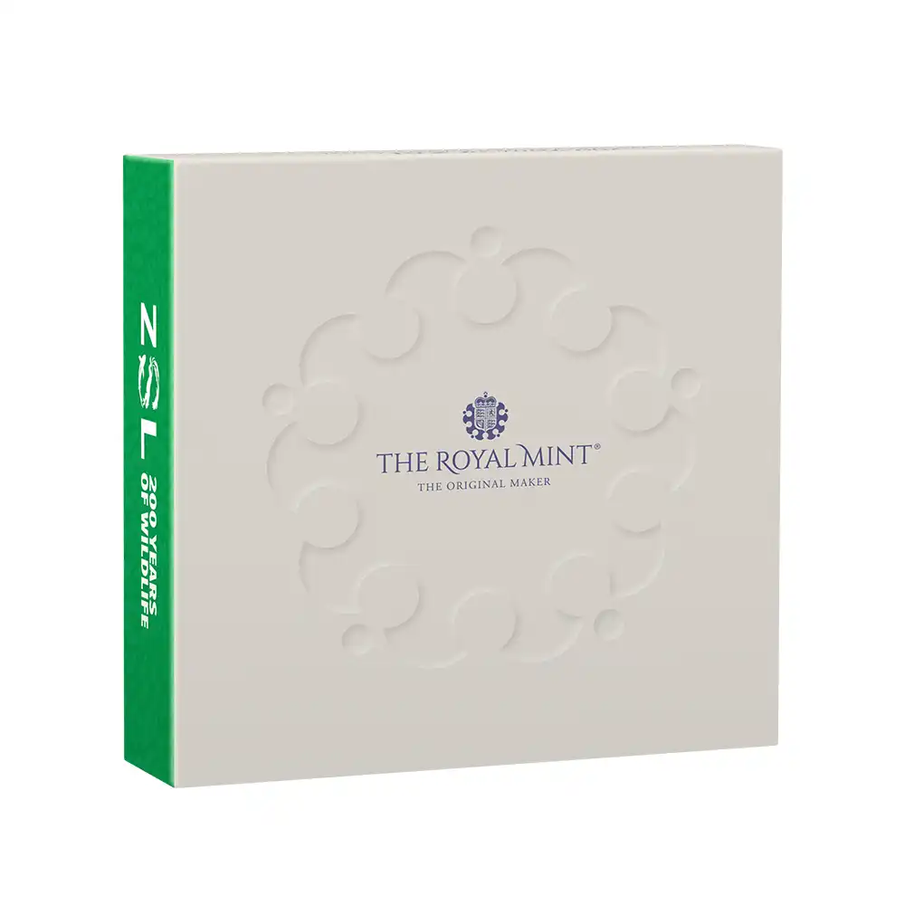 モダンコイン4:7101 イギリス 2026 チャールズ3世 ロンドン動物学会200周年記念 2ポンドプルーフピエフォー銀貨 金メッキ付 未鑑定 箱付き【ご予約承り品】