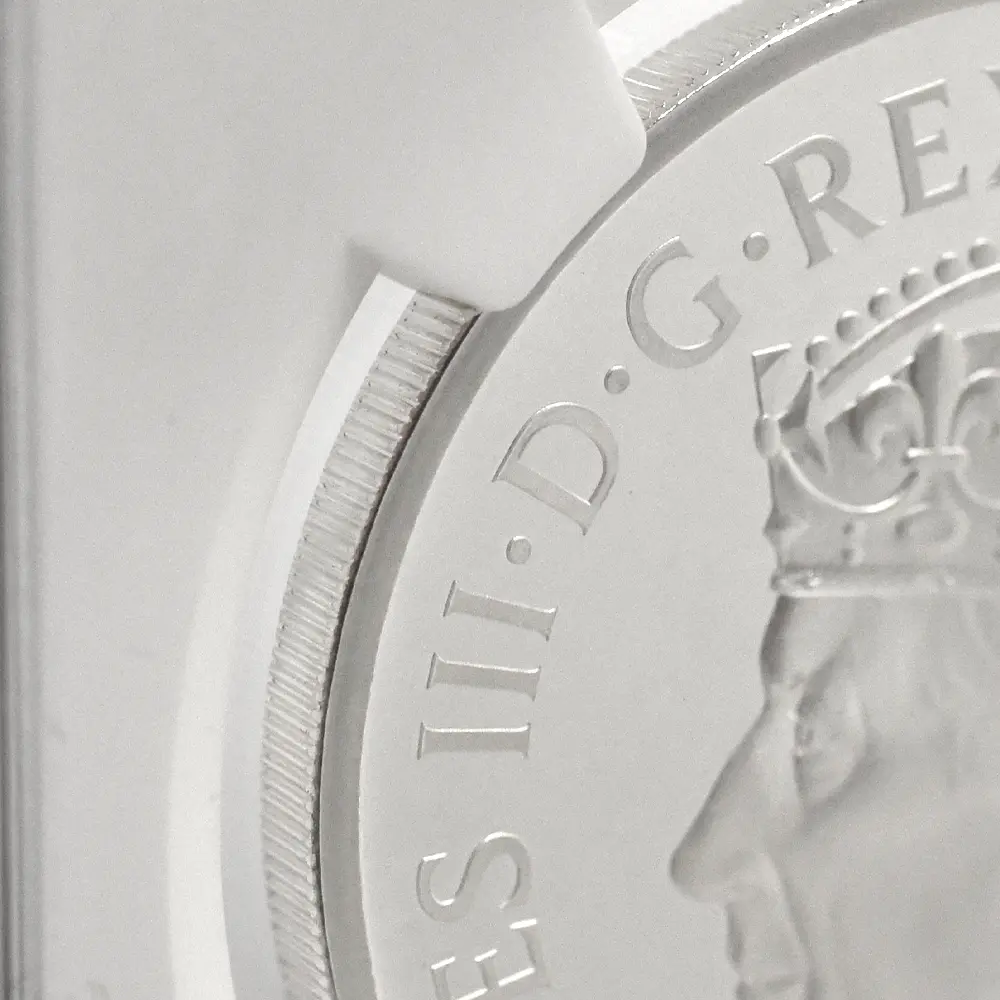 モダンコイン20：7099 イギリス 2023 チャールズ3世 「第1肖像」発行記念 2ポンド1オンス銀貨2枚セット マーティン・ジェニングス氏直筆サイン入り NGC PF70UC 箱付き