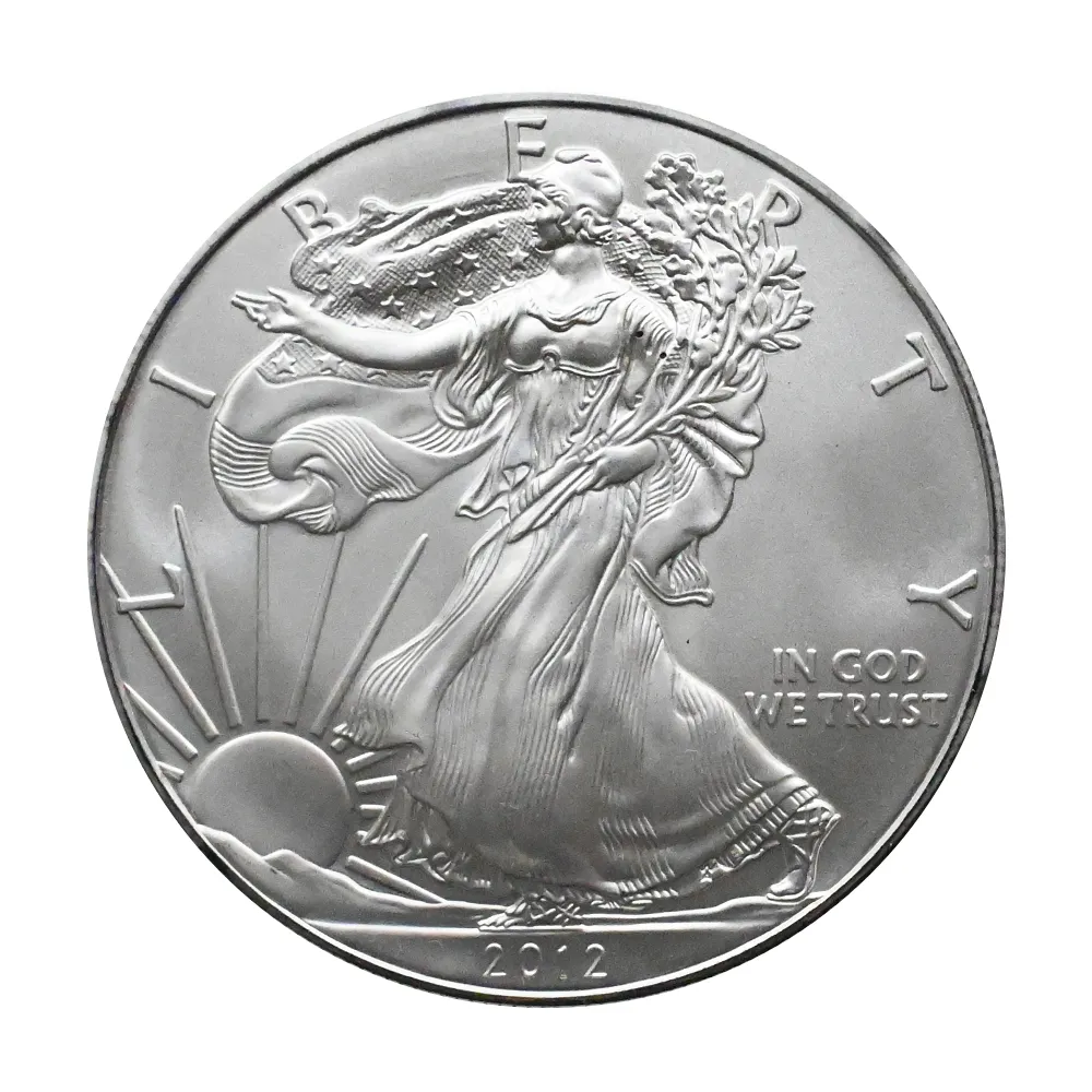 地金型2：4394 アメリカ 2012 イーグル 1ドル 1オンス 銀貨 【1枚】 (コインケース付き)