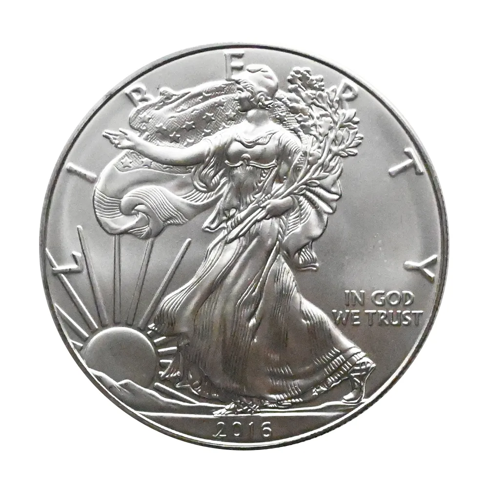 地金型2：4397 アメリカ 2016 イーグル 1ドル 1オンス 銀貨 【1枚】 (コインケース付き)