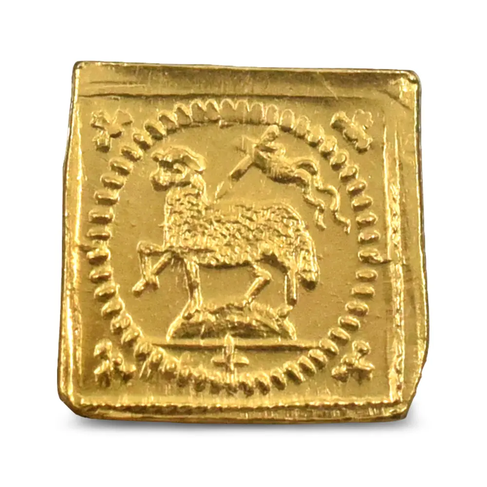 アンティークコイン2：7103 ドイツ ニュルンベルク 1700 神の子羊 1/8ダカット クリッペ(四角)金貨 NGC MS65 FR-1894