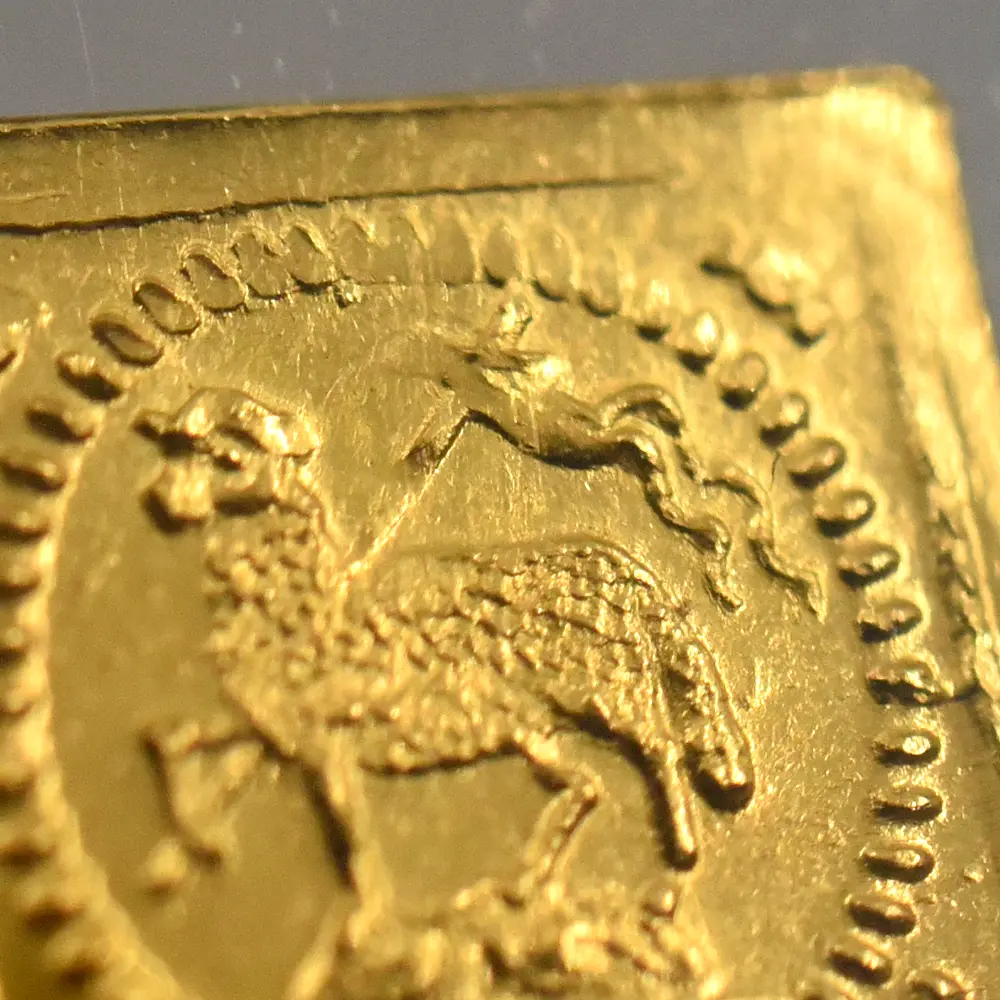 アンティークコイン8：7103 ドイツ ニュルンベルク 1700 神の子羊 1/8ダカット クリッペ(四角)金貨 NGC MS65 FR-1894